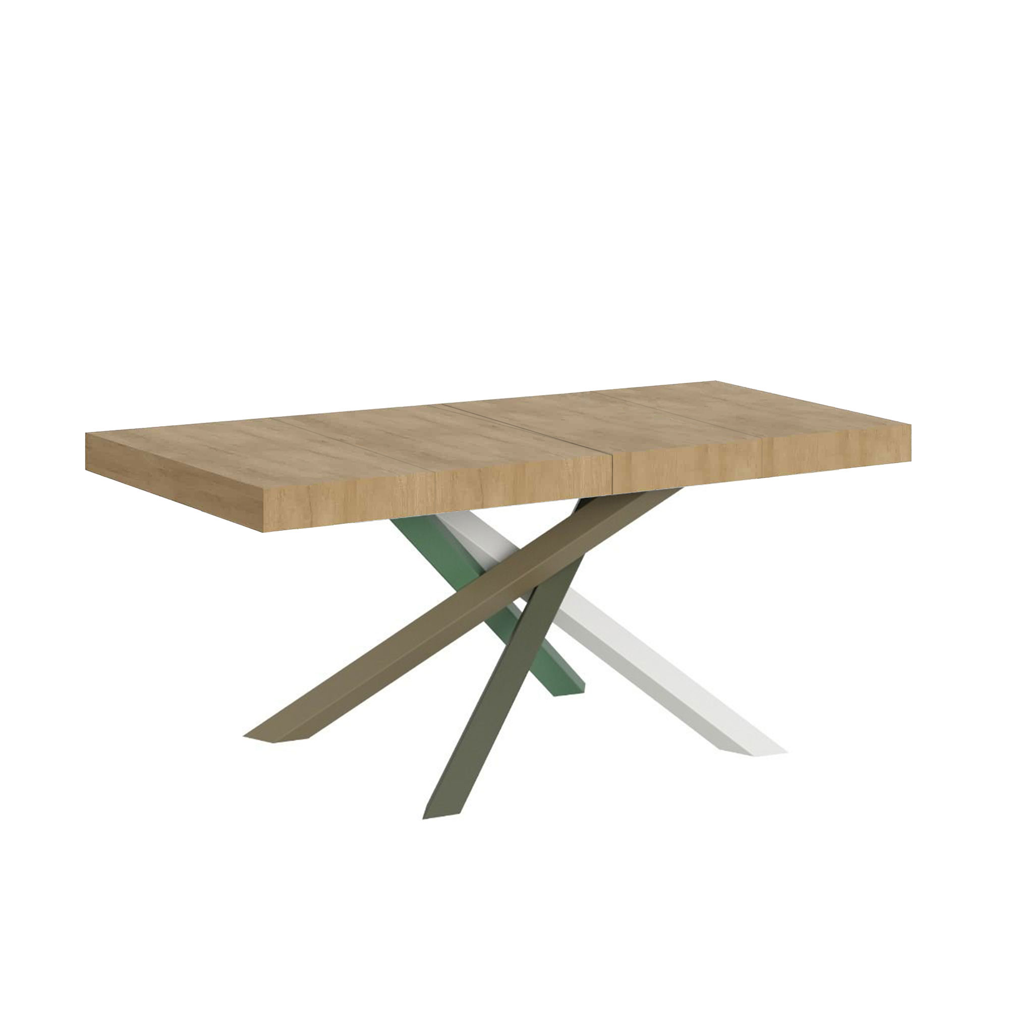 Mesa extensible 90x140/244 cm Volantis Premium Quercia Natura estructura 4/A - Itamoby