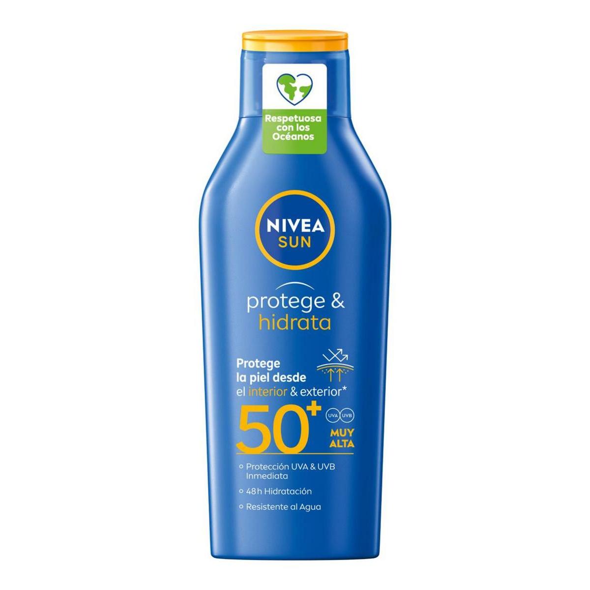 NIVEA SUN FP 50+ Protege & Hidrata Leche Solar Hidratante 400ml