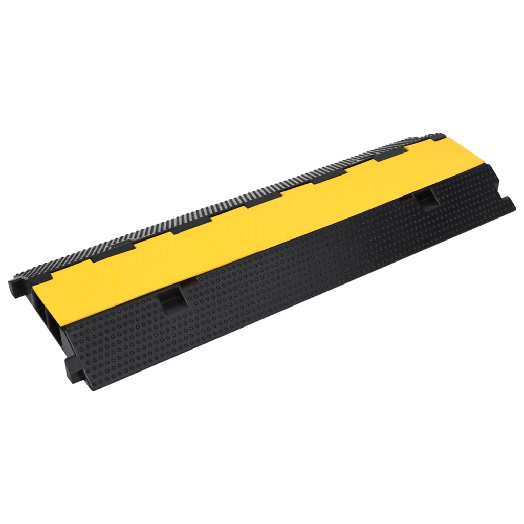 vidaXL Rampa de Protección de Cable Goma Tráfico Señales Aviso Dimensiones 101.5x24.5x4.7 cm (2 canales),  100x25x5.9 cm (1 canal),  100x35x7 cm (2 canales) y mas