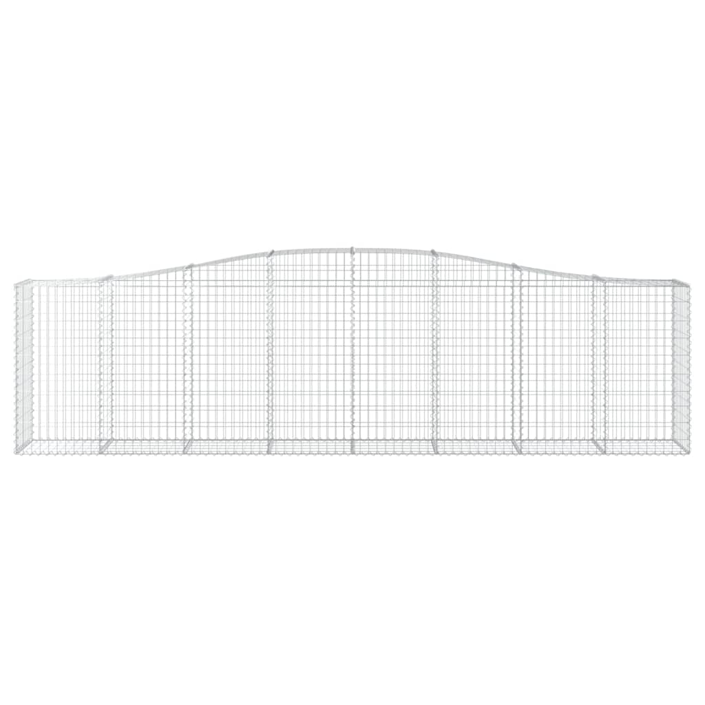 vidaXL Cestas de gaviones 2 uds forma de arco hierro 400x50x100/120 cm