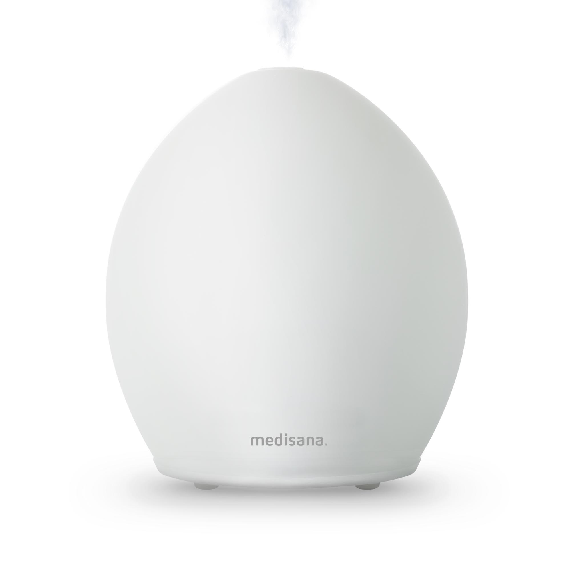 medisana Difusor de aromas ultrasónico AD 635 de cristal para aceites esenciales con luz LED multicolor y 6 h de autonomía