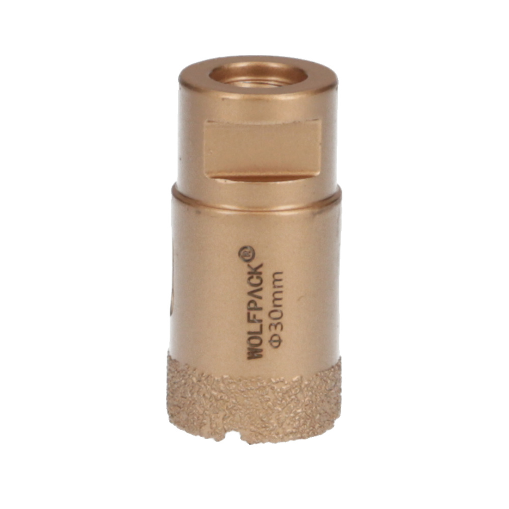 WOLFPACK LINEA PROFESIONAL - Corona Diamante Para Amoladora Ø 30 mm. Conexión Rosca M14. Corte Seco