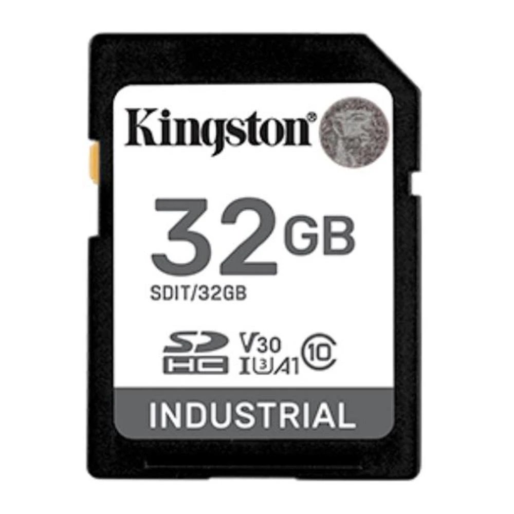 Kingston - Tarjeta de memoria SD industrial 32 GB SDIT/32GB para sistemas embebidos, automatización y telecomunicaciones con lectura 100 MB/s y escritura 80 MB/s