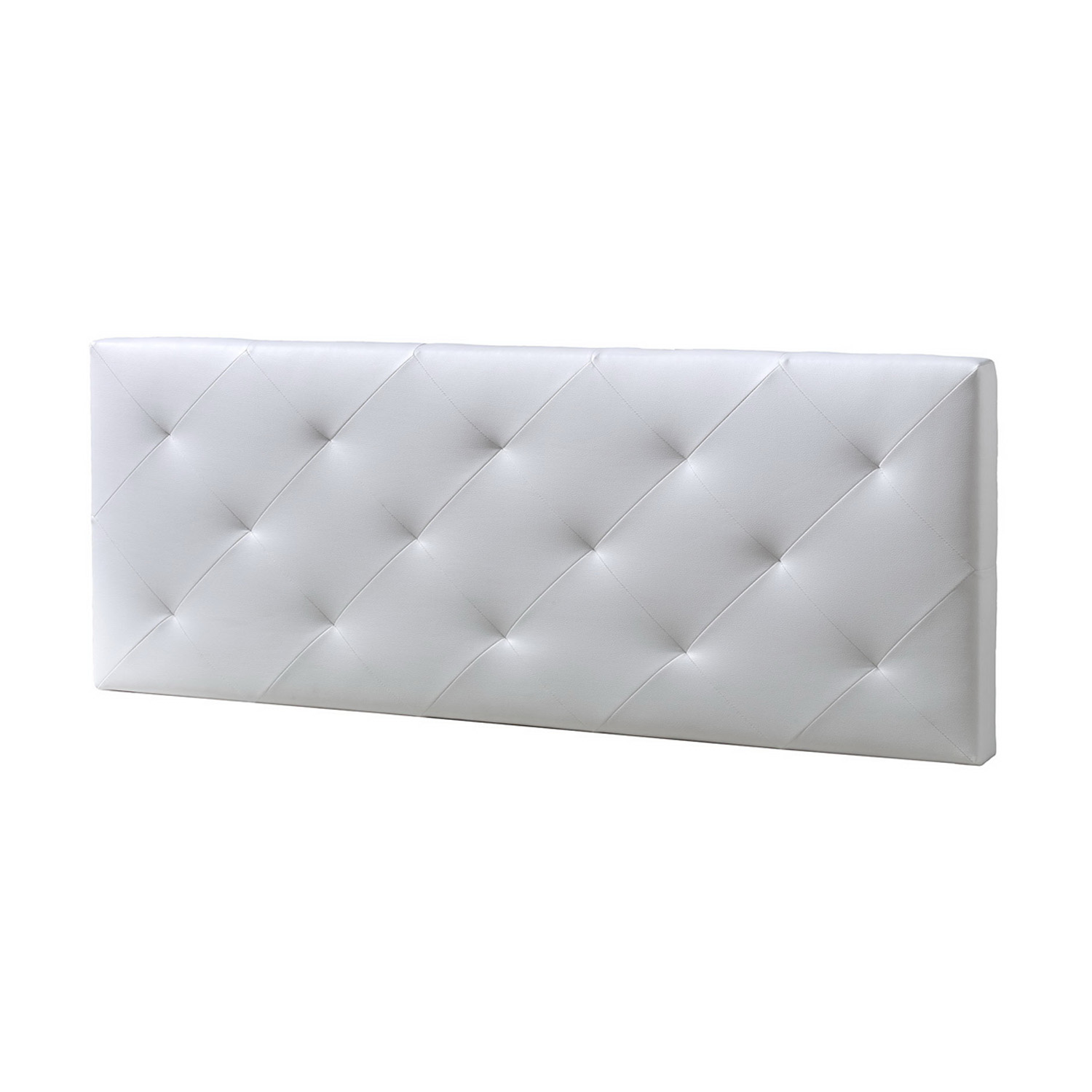 Cabecero VS Venta-Stock Rombo Blanco 140x60 Piel Sintética Acolchado