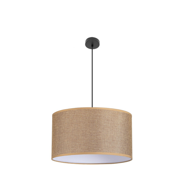 ABRILA  Colgante Con Pantalla Modelo Jin Marron De 60 Cm