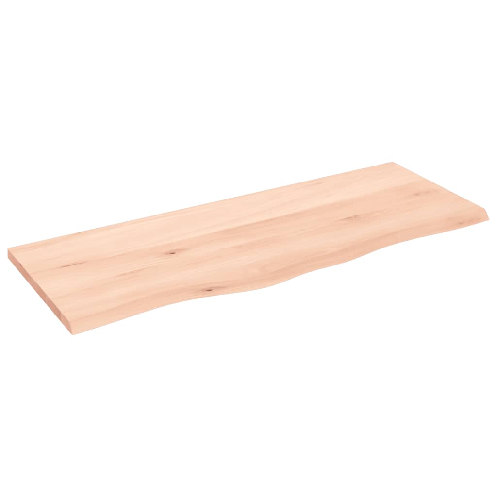 vidaXL Encimera de baño madera maciza sin tratar 100x40x2 cm