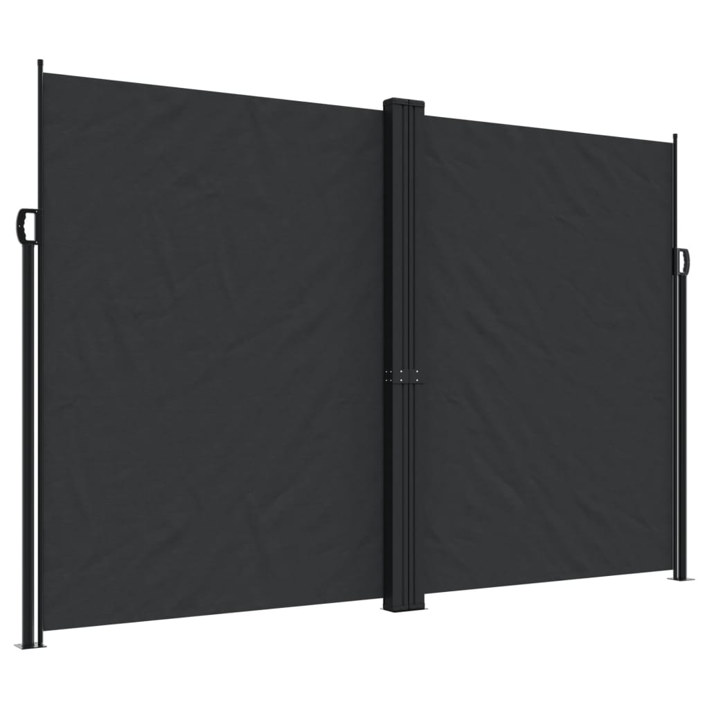 vidaXL Toldo lateral retráctil 220x1200 cm Color Negro, Crema, Azul