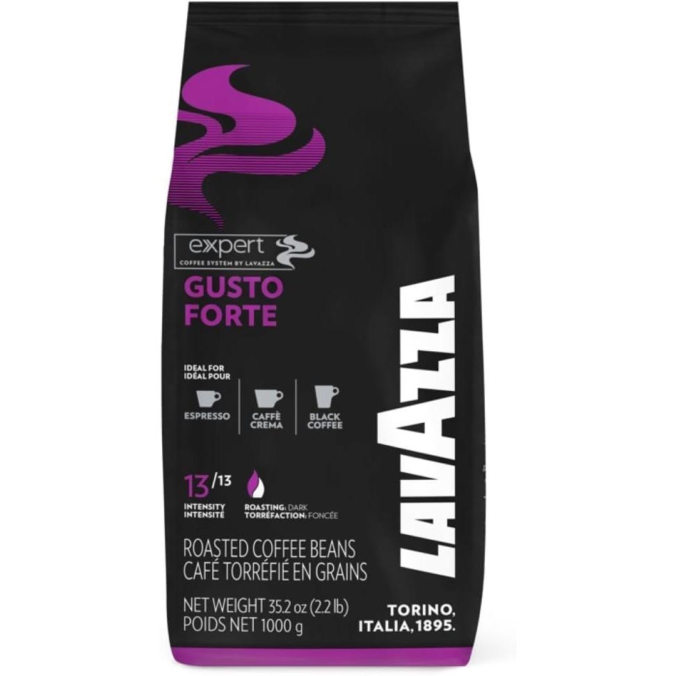 Café en Grano 1 Kg. Lavazza FORTE - Aroma Intenso, Crema Consistente