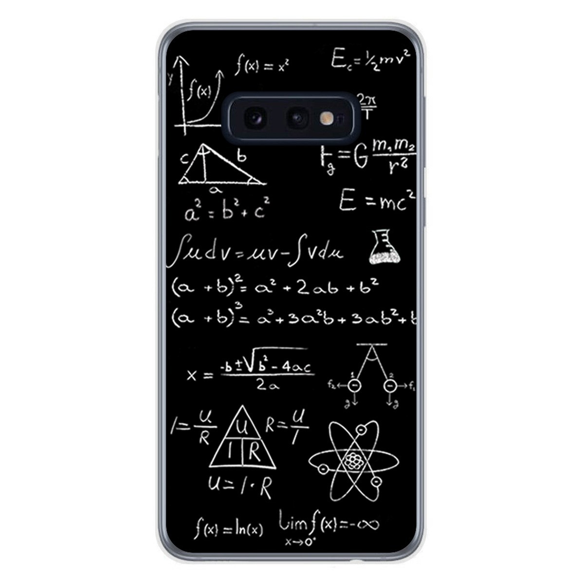 Tumundosmartphone FUNDA de GEL TPU para Samsung Galaxy S10e diseño Formulas Dibujos