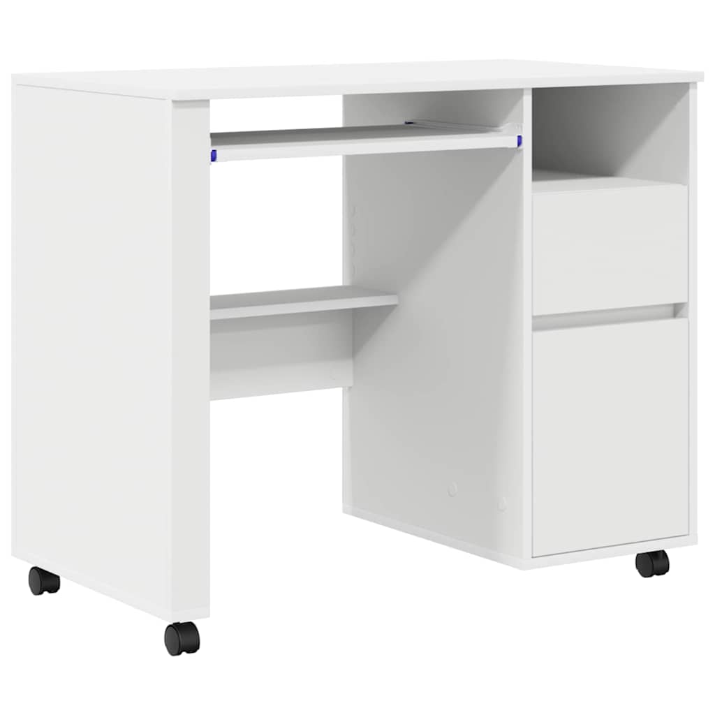 vidaXL Escritorio con Ruedas 91 x 50 x 77 cm Madera de ingeniería