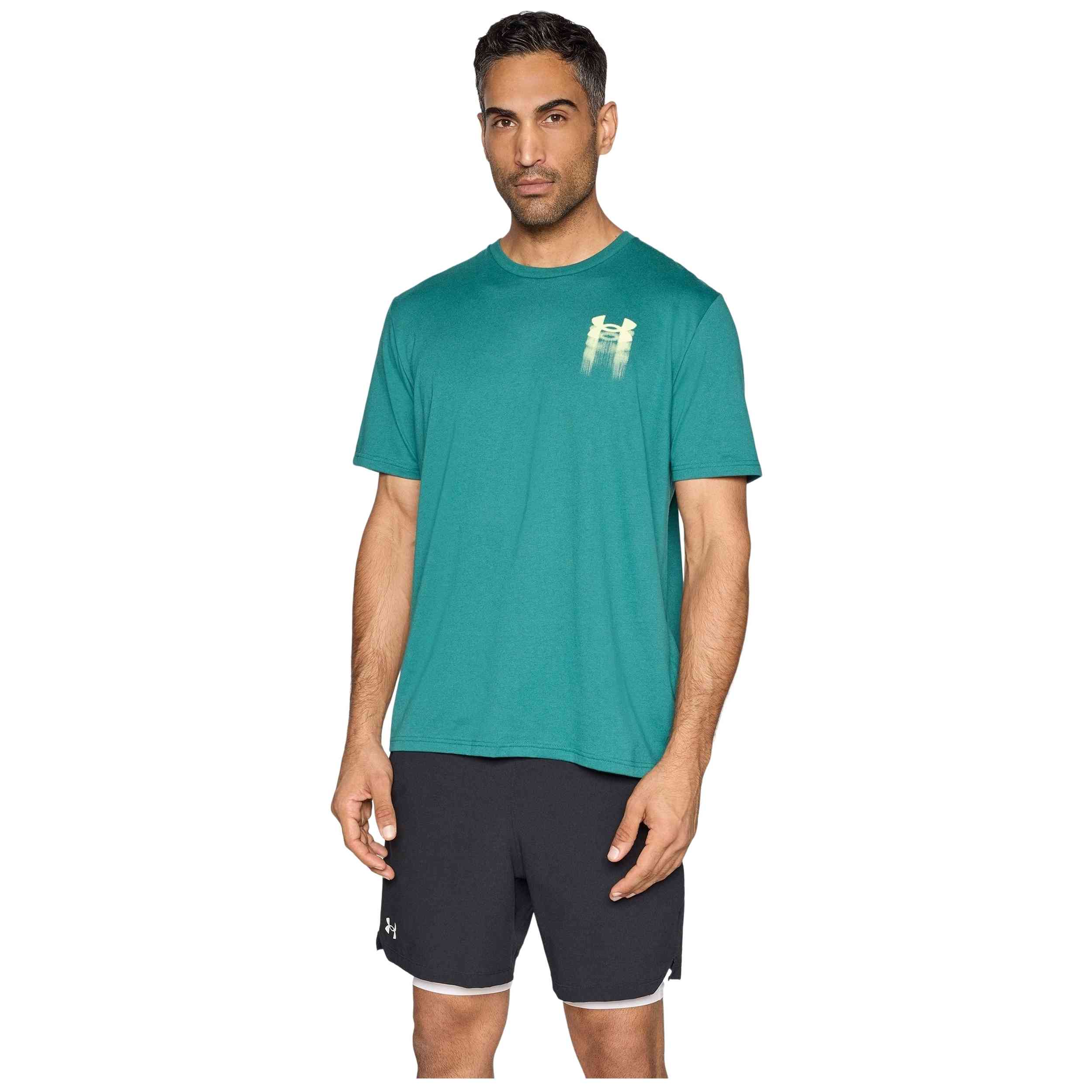 Camiseta Under Armour modelo Ua M Blur Logo Ss en color Azul