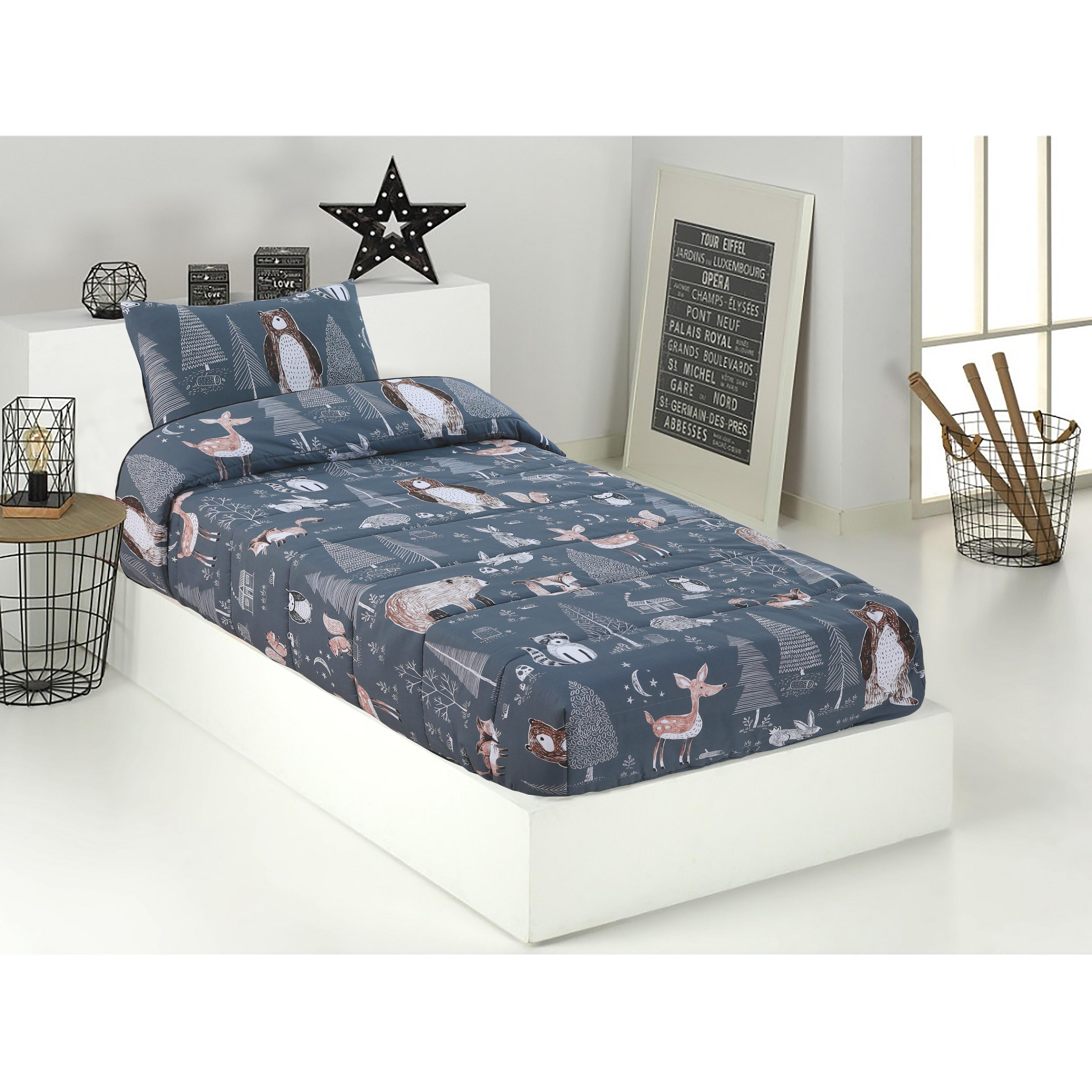 Edredón Ajustable Infantil Cama 90 y Cama 105 Niños Forest