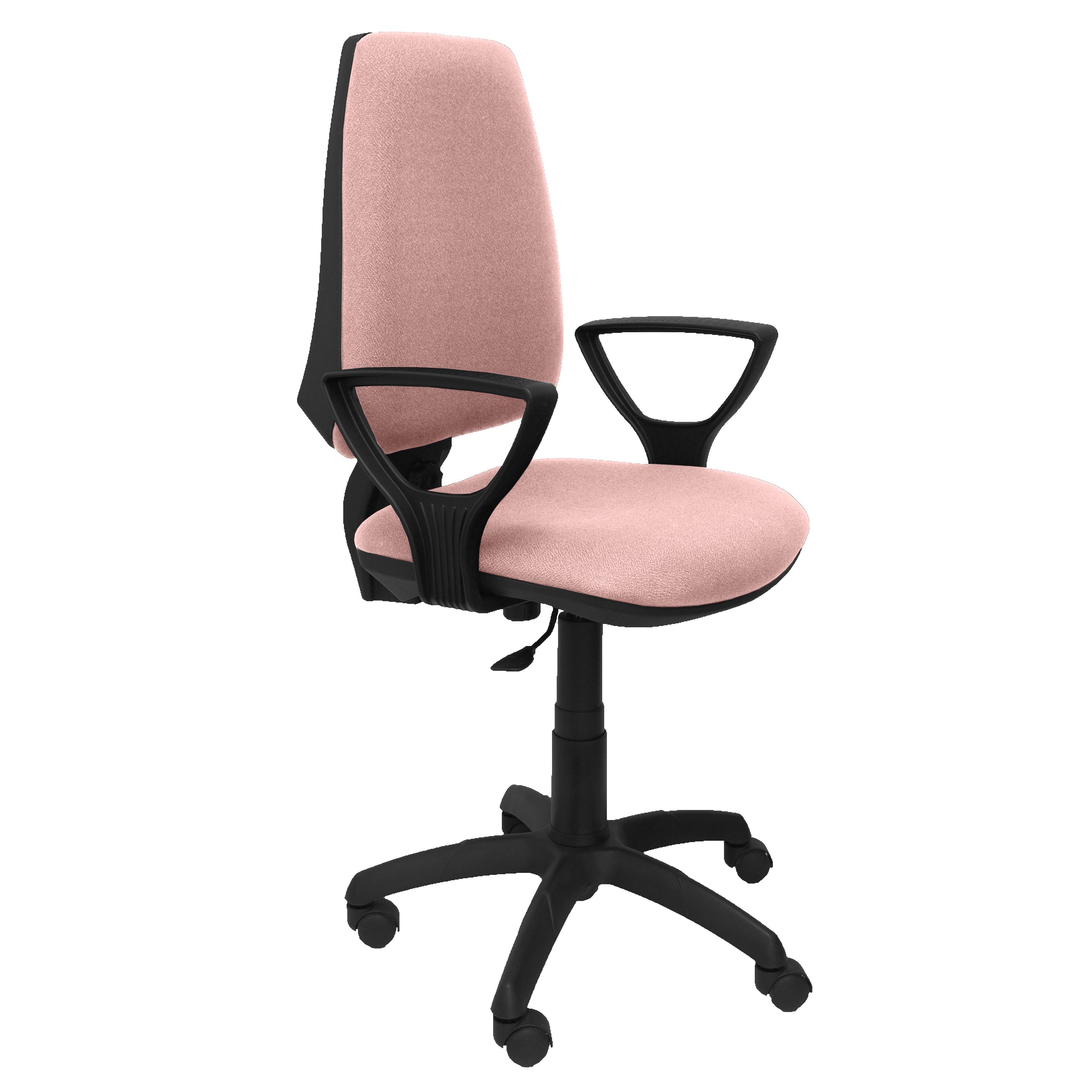 Silla de Oficina Ergonómica Piqueras Y Crespo Elche CP BALI Rosa Pálido con Brazos Fijos