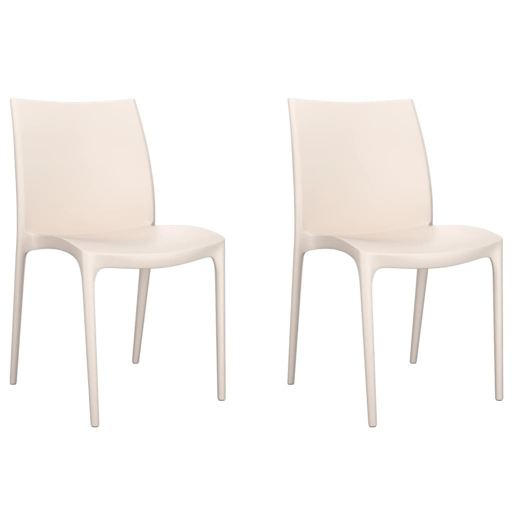 vidaXL Sillas de jardín 2 uds polipropileno 50x46x80 cm