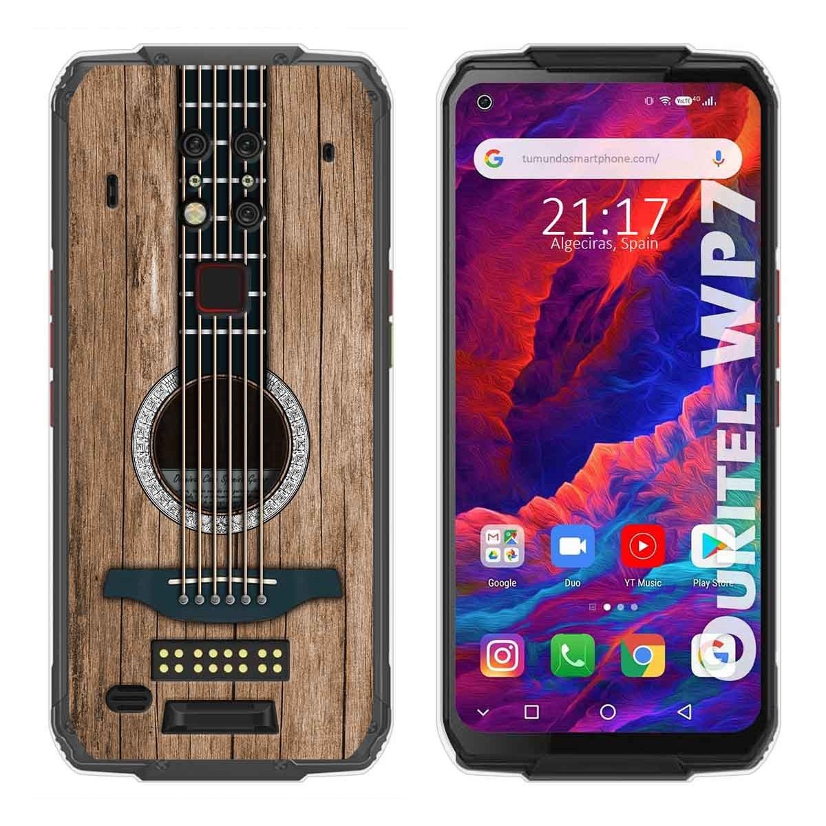 Tumundosmartphone Funda Gel Tpu para Oukitel Wp7 diseño Madera 11 Dibujos