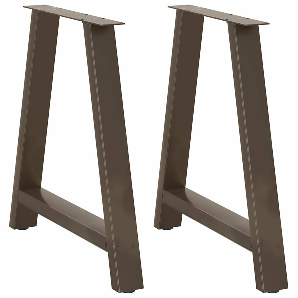 vidaXL Patas para mesa de comedor en forma de A (2 unidades) 80 x (72-73) cm, acero
