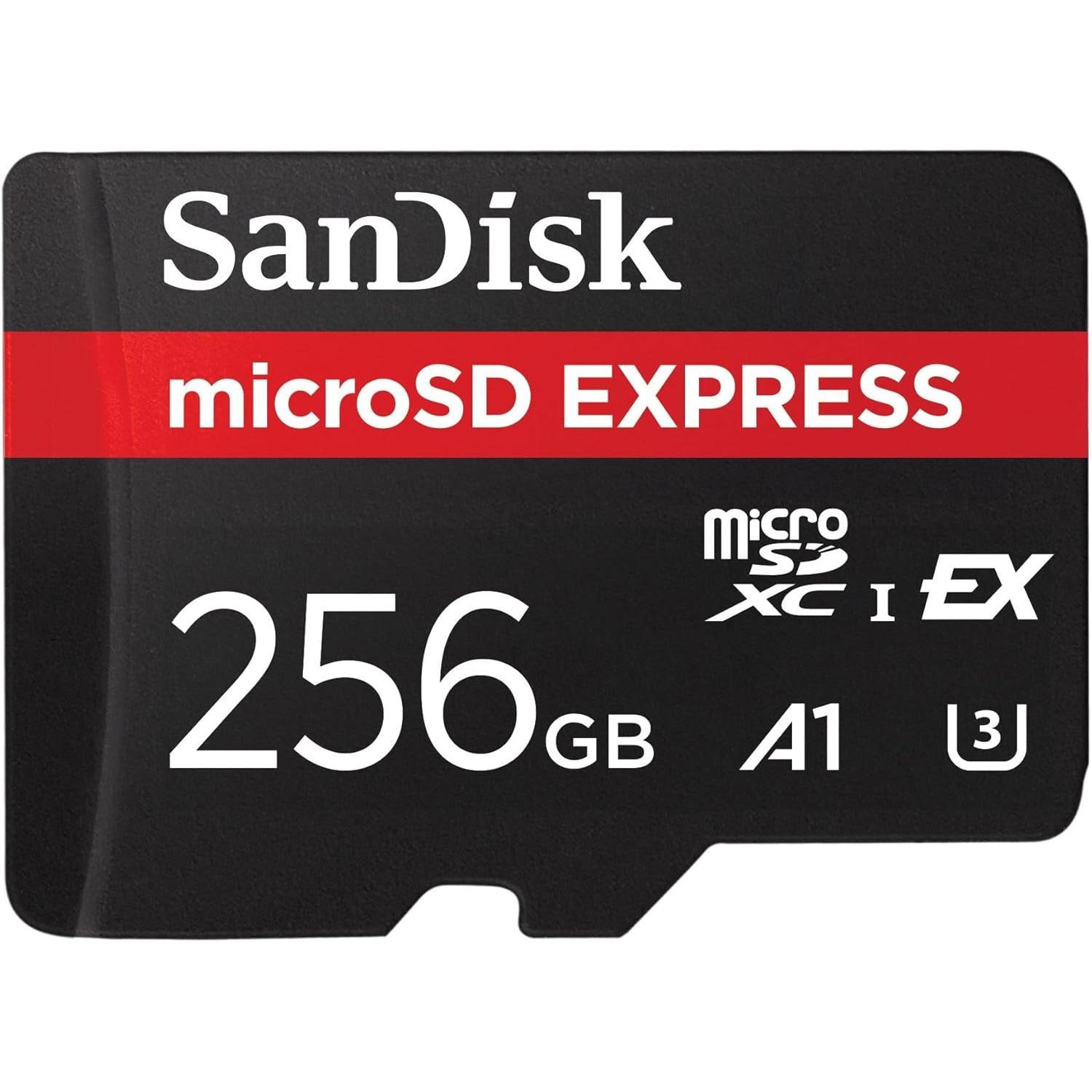 SanDisk MicroSD Express 128 GB / 256 GB | Tarjeta Micro SD | Velocidad de Lectura/Escritura hasta 880/480 MB/s | Class 10, A1 U3 | Compatible con Nintendo Switch 2 SW2