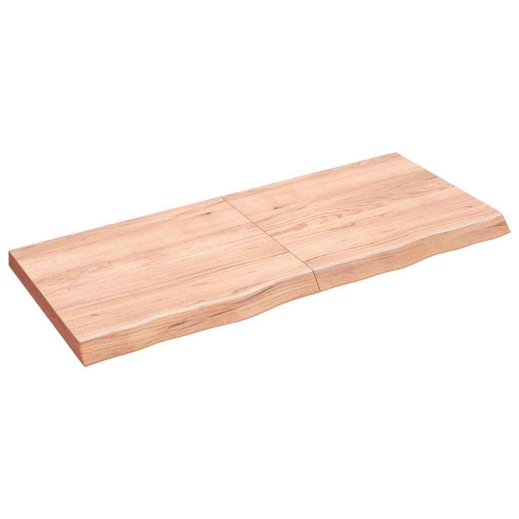 vidaXL Encimera de baño madera maciza sin tratar 140x60x(2-6) cm
