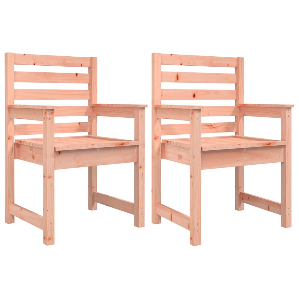 vidaXL Sillas de jardín 2 uds madera maciza 60x48x91 cm