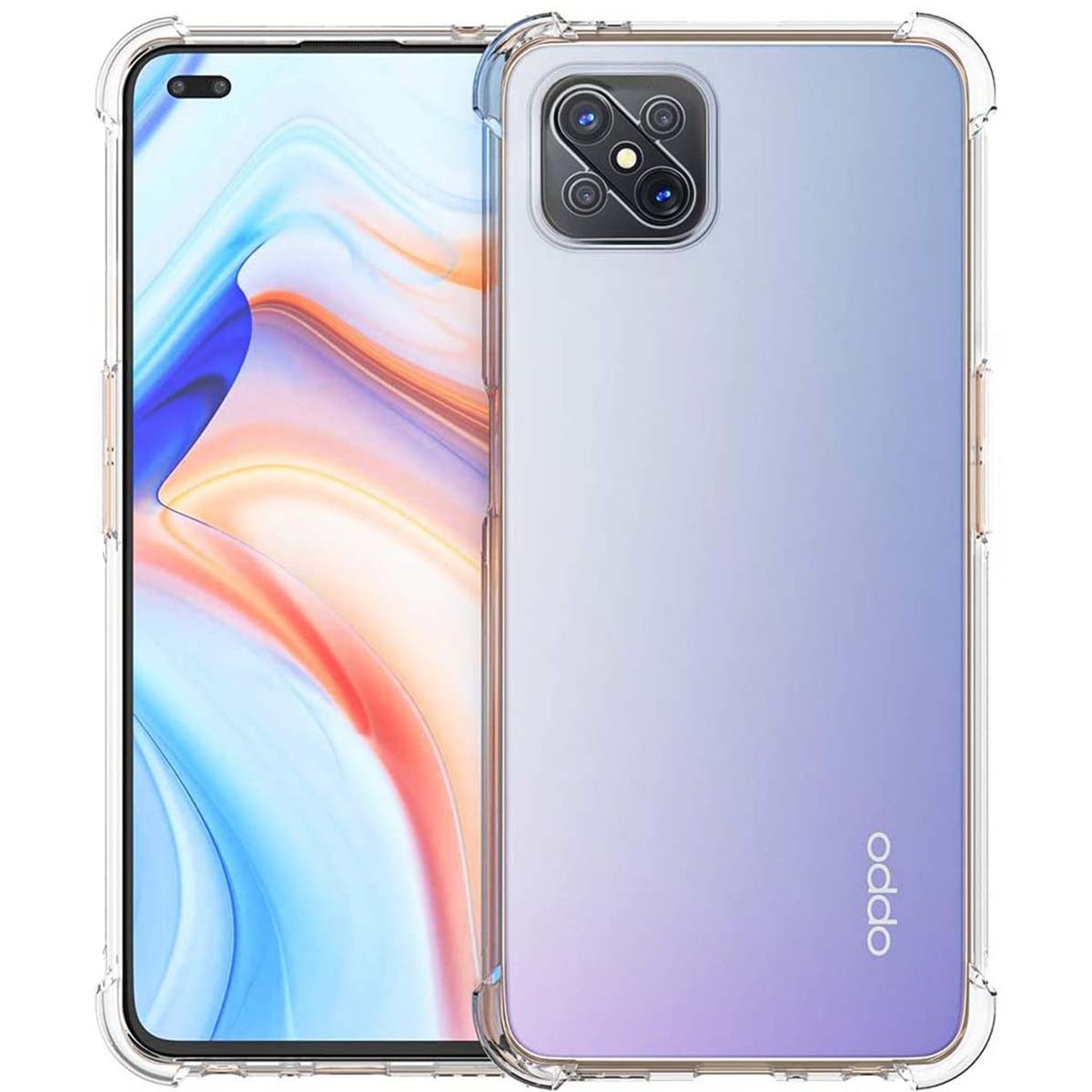 Tumundosmartphone Funda Gel Tpu Anti-Shock Transparente para Oppo Reno 4Z 5G