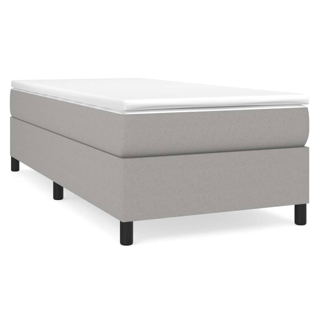 vidaXL Estructura de cama con somier tela gris claro 80x200 cm