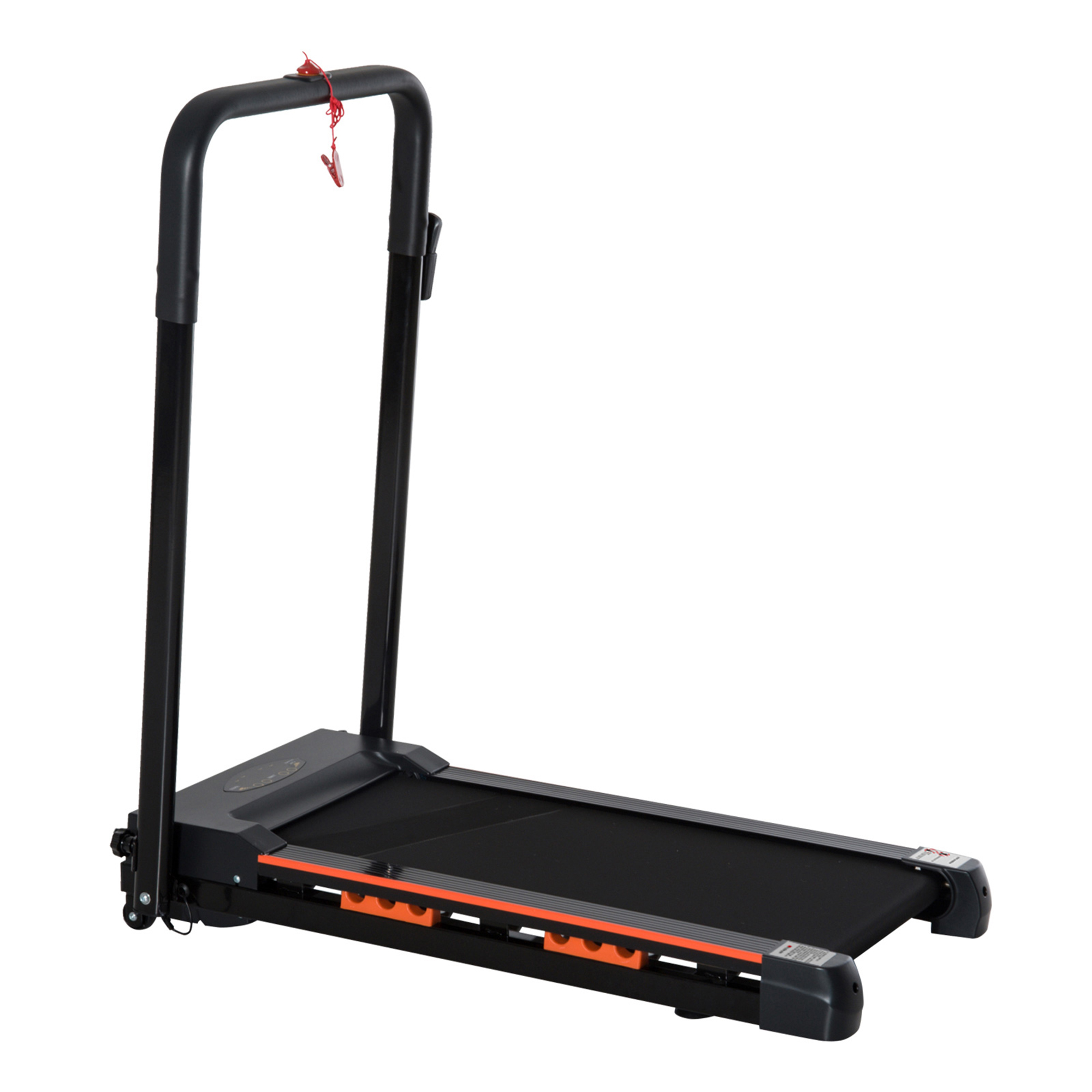 HOMCOM Cinta de Correr Plegable Cinta de Andar 1-6 km/h con Botón de Emergencia Pantalla LCD Control Remoto Potencia de Motor 500W Ahorra Espacio 105x56x108,5 cm Negro