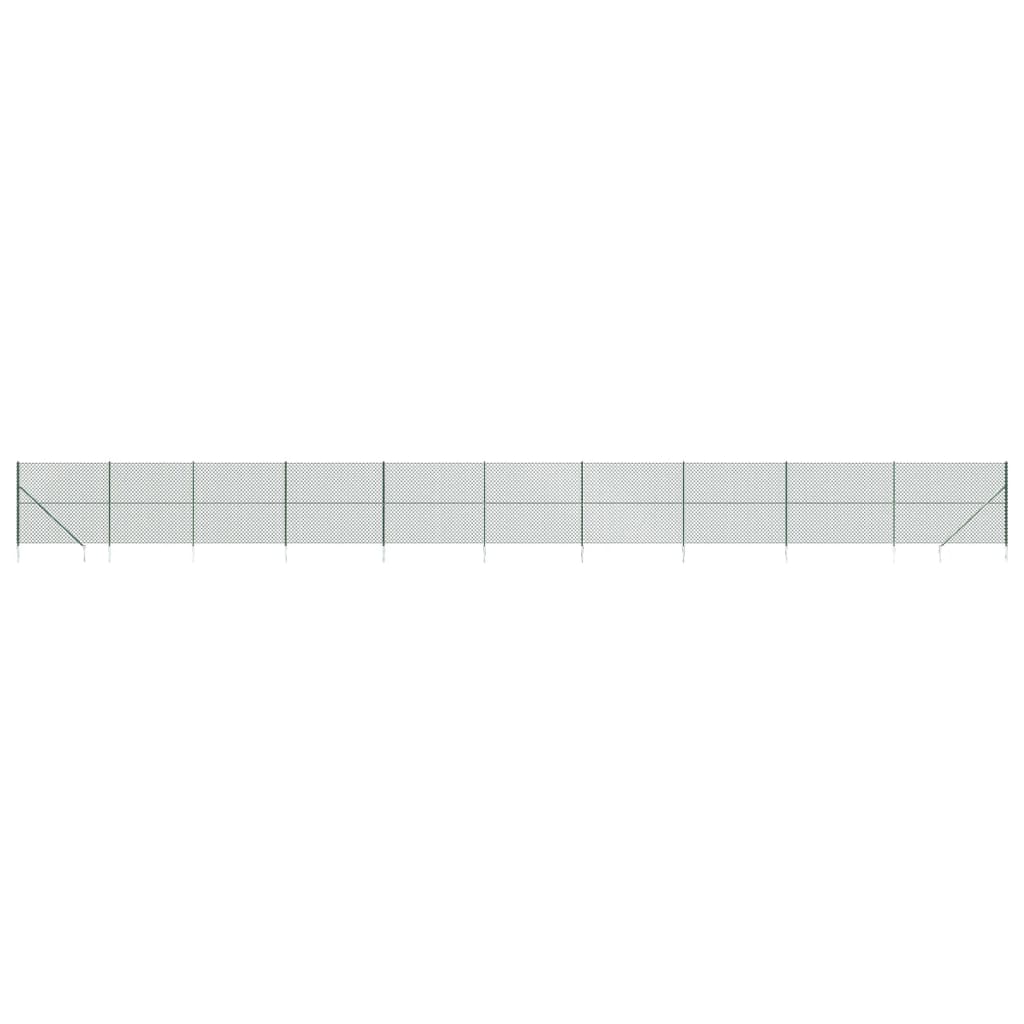 Vidaxl Cerca de Alambre con Pinchos de Anclaje 2,2x25 M - Verde, Antracita, Plateado