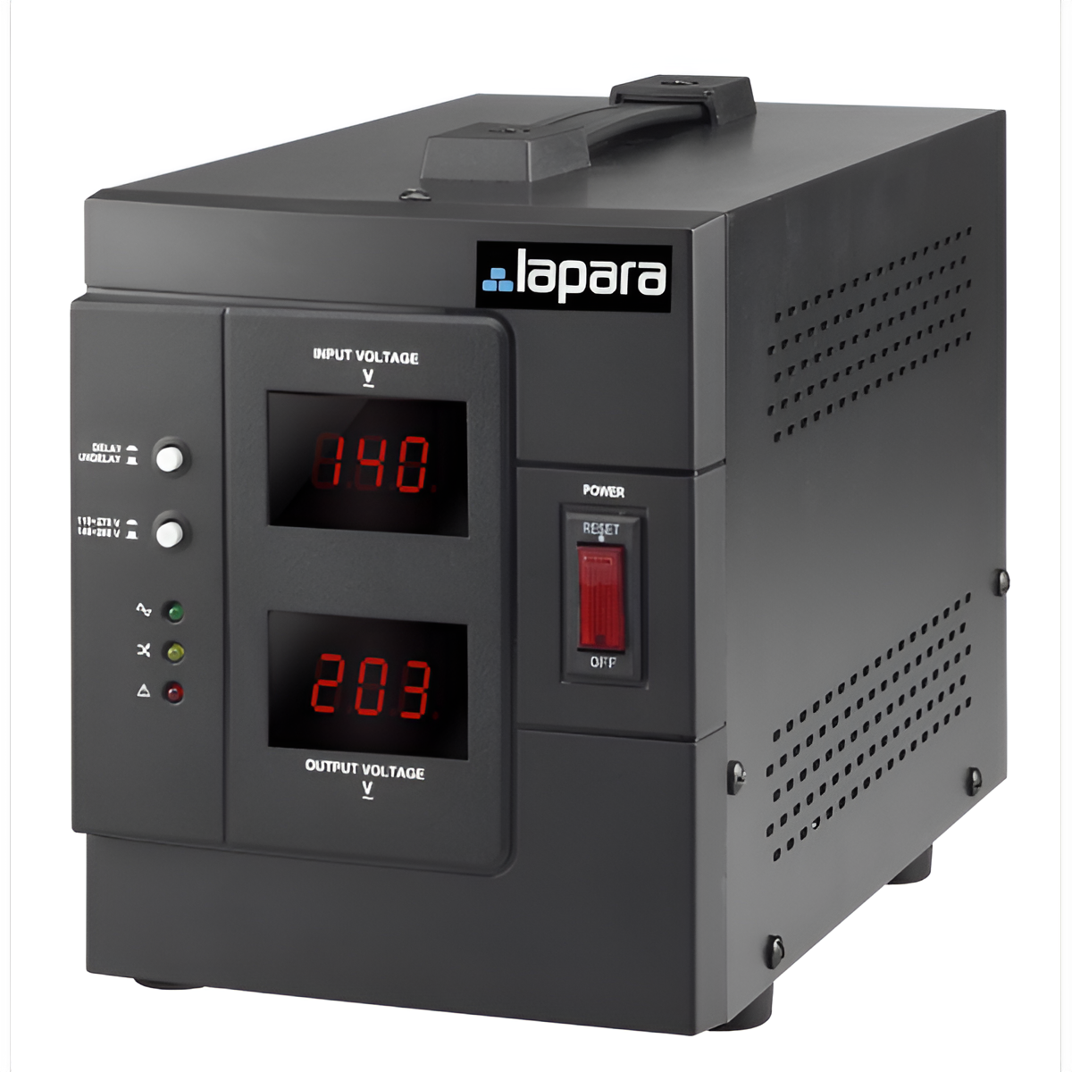 Regulador de Voltaje AVR 2000 VA Lapara con Protección de Sobrecargas y Cortocircuitos