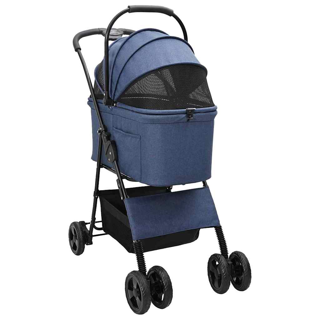 vidaXL Carrito Plegable para Mascotas 81 x 47 x 99 cm Poliéster Multicolor
