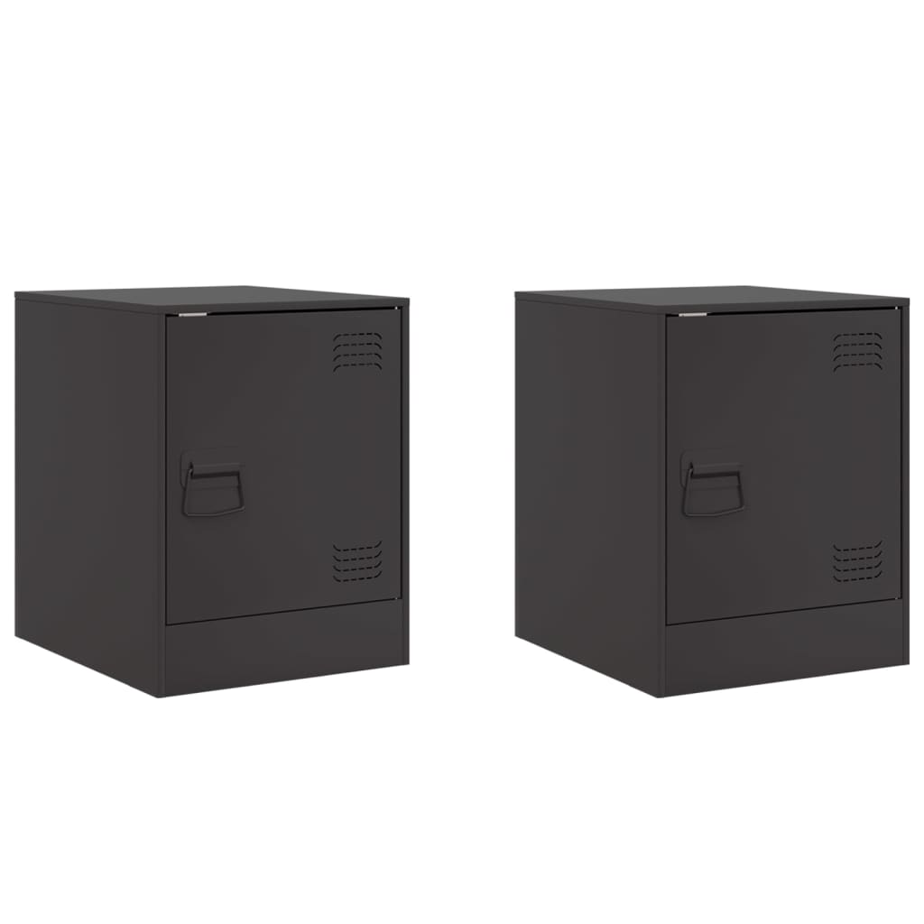 Mesitas de Noche Vidaxl 2 Unidades 34,5x39x44 Cm - Negro