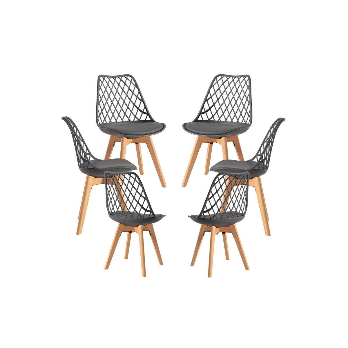 Regalos Miguel - Packs Sillas Comedor - Pack 6 Sillas Mima - Gris oscuro