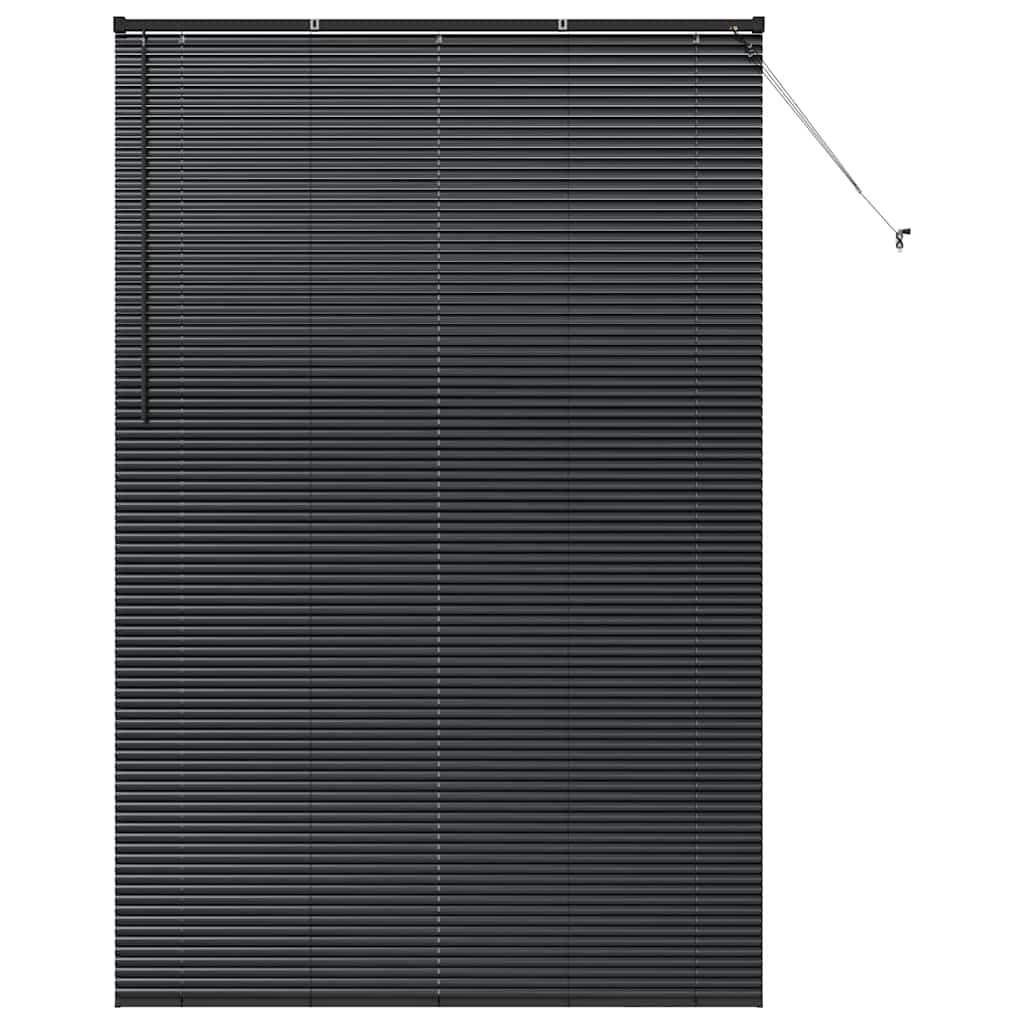 vidaXL Persianas venecianas Manual Negro 220 x 140 cm Aluminio