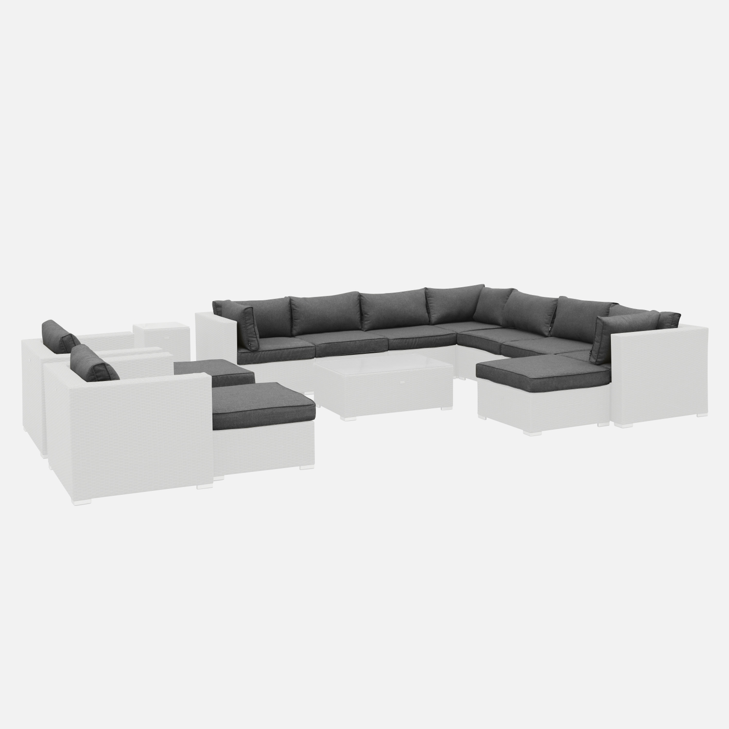 sweeek - Fundas de cojín para conjunto de jardín Tripoli , Tripoli , 140x70x12
