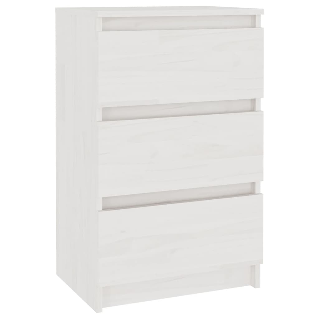 Vidaxl Mesita de Noche Madera Maciza de Pino 40x29,5x64 Cm Natural
