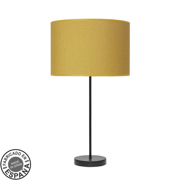 Sobremesa Alto 1xE27 Negro Amarillo 63x30x30cm MODA