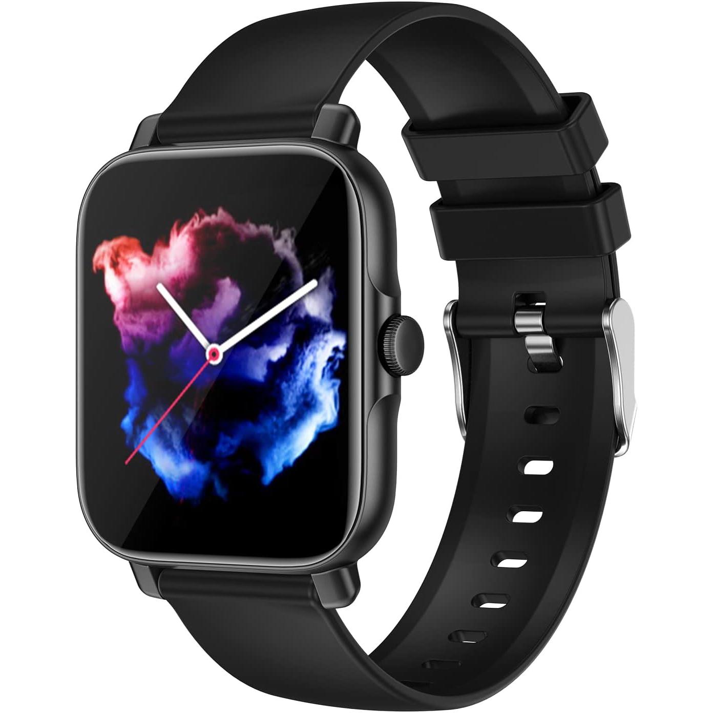 Smartwatch, Reloj Inteligente Hombre Mujer con Oxímetro, Monitor de Frecuencia Cardíaca y Seño Récord, Pantalla de 1.69", 60+Modo Deportivo, IP68 Impermeable, Reloj Inteligente para Android/iOS