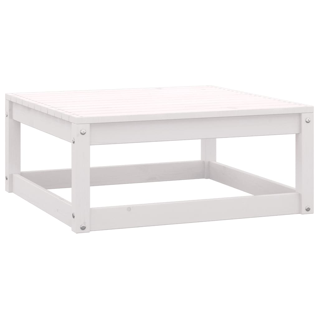 vidaXL Set de muebles de jardín 3 pzas con cojines madera pino blanco