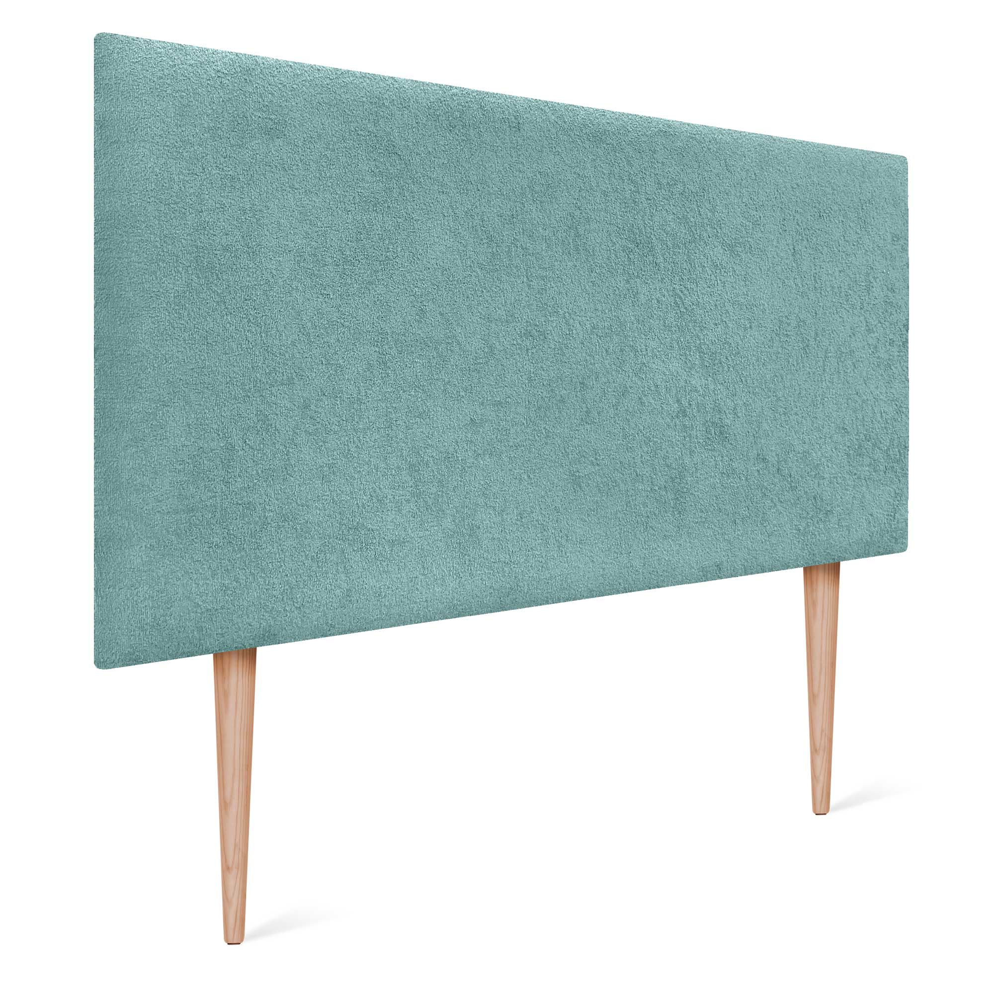 DHOME Cabecero Acabado Toalla Soft Tapizado Liso con Patas Tejido Suave para Pared Acústicos Cabeceros 8cm y 70 Al.