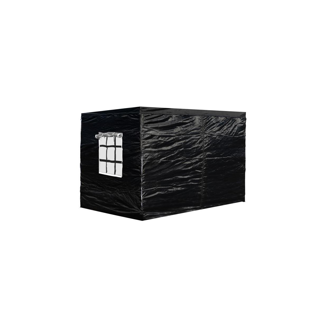 Regalos Miguel - Packs Laterales Carpas Plegables - Pack 4 Laterales para Carpas 2x2 Eco 2L1V1P - Negro