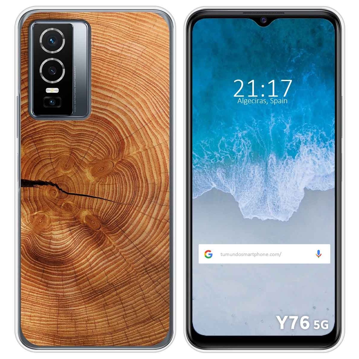Funda Silicona para Vivo Y76 5G diseño Madera 04 Dibujos