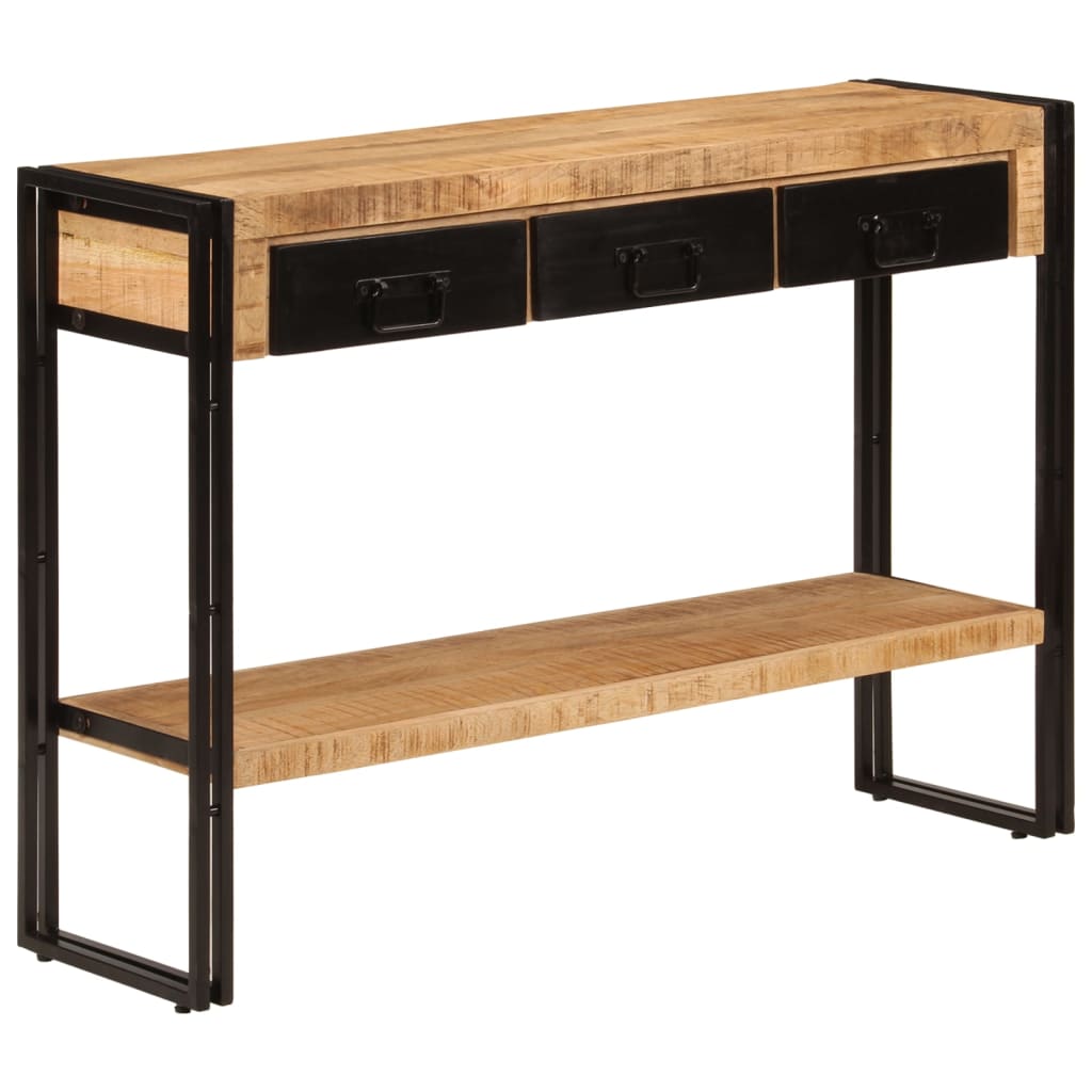 Mesa Consola Vidaxl de Madera Maciza de Mango/reciclada 110x30x76 Cm