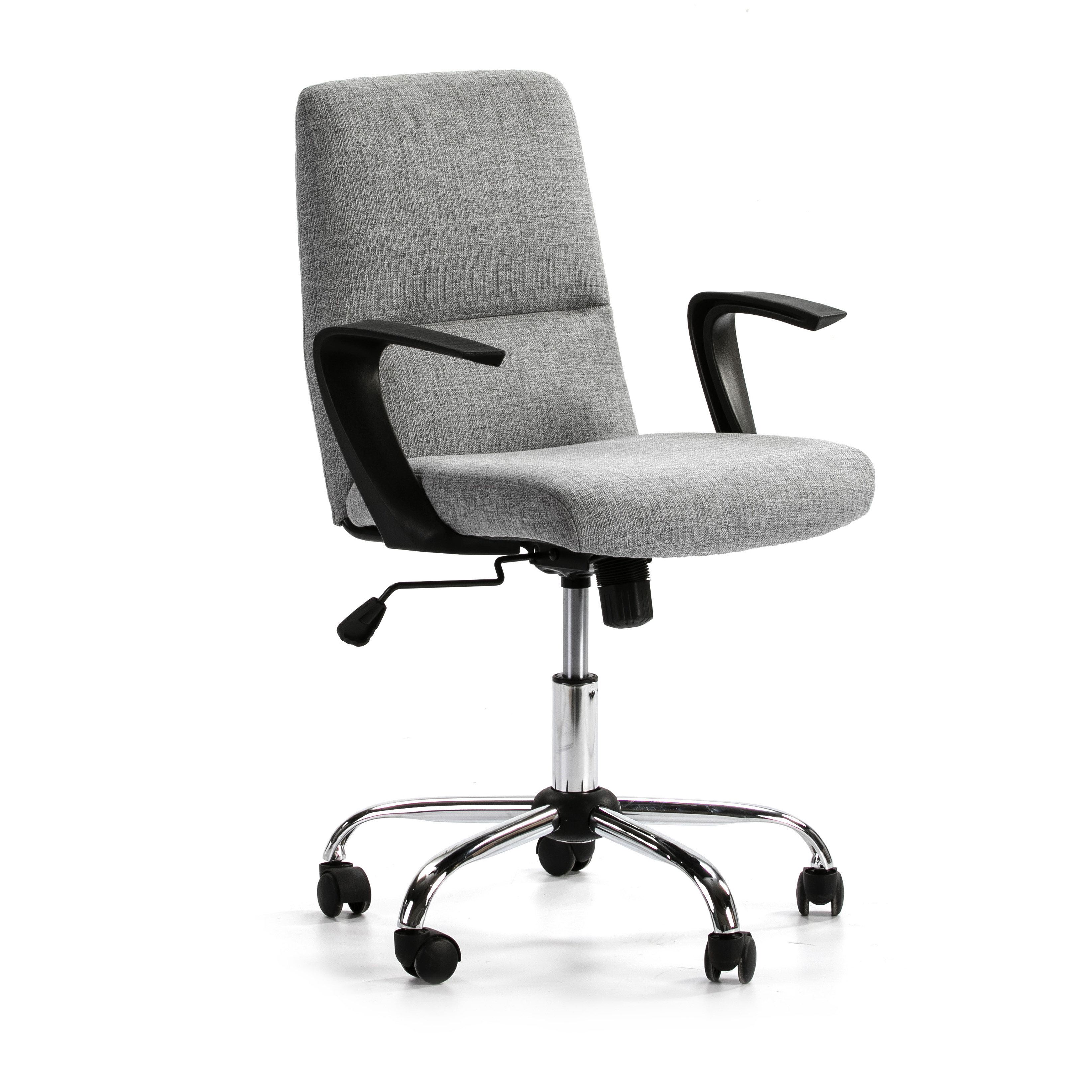 VS Venta-Stock Sillón de Oficina Teo Gris Claro/oscuro Ajustable con Apoyabrazos