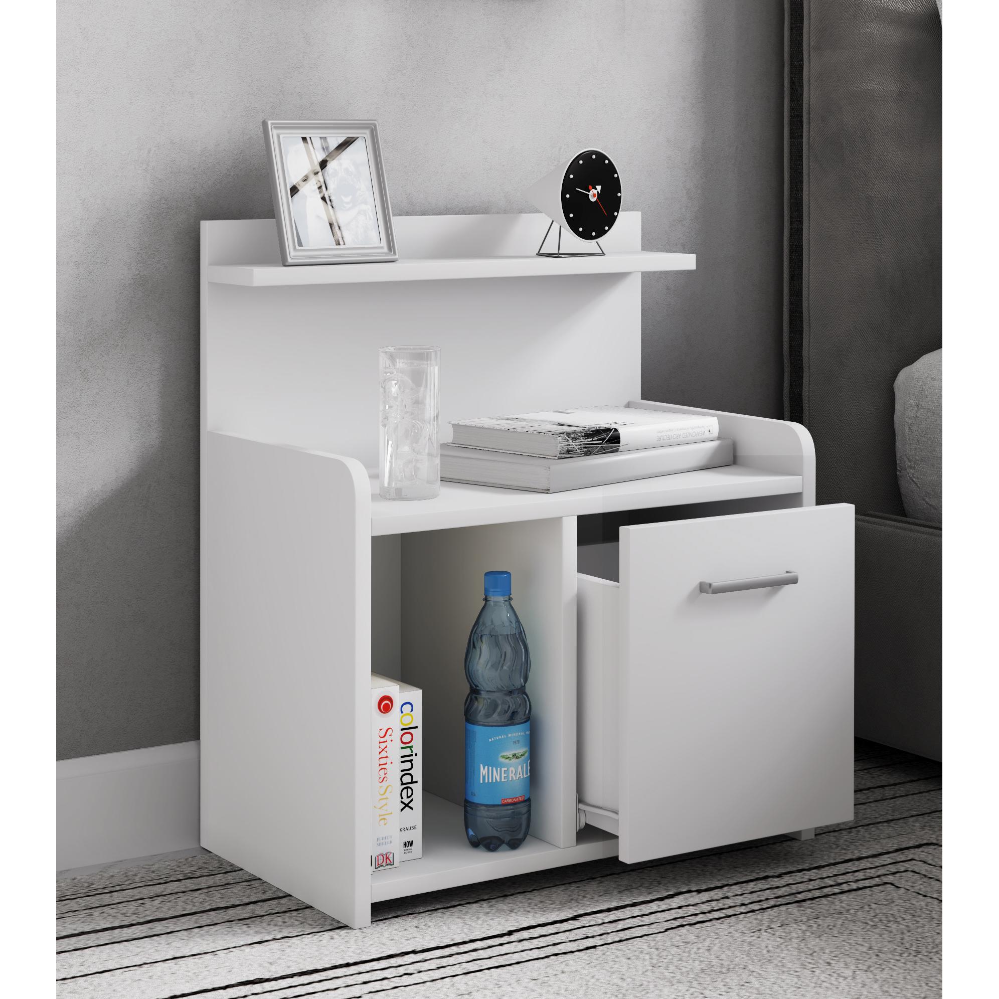 Mesita de noche alta Mesita auxiliar Cajón Consola Mesita de noche Boxspring Nilasa Mesita de noche alta Mesita auxiliar Cajón Consola Mesita de noche Boxspring Nilasa