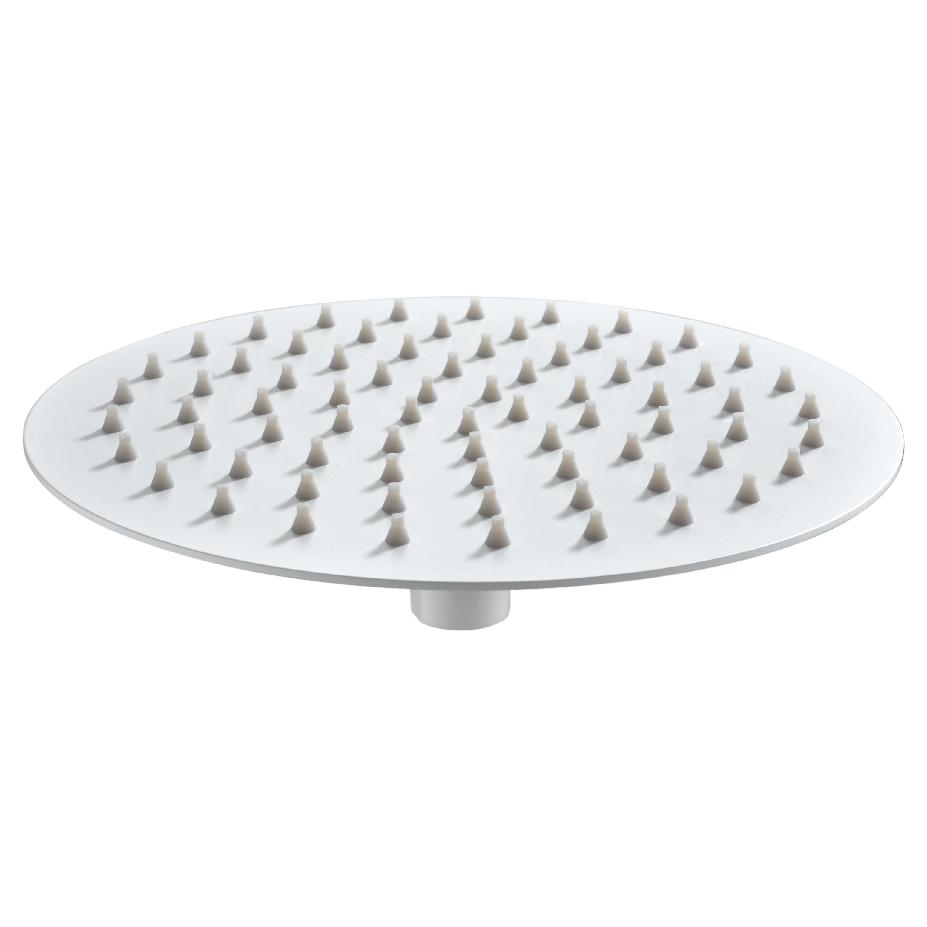 IMEX - Rociador Ducha Efecto Lluvia  Alcachofa Fija de Ducha Grande  Alcachofa Ducha Alta Presión Efecto Cascada  Rociador Techo Redondo de 30cm  Color Blanco Mate