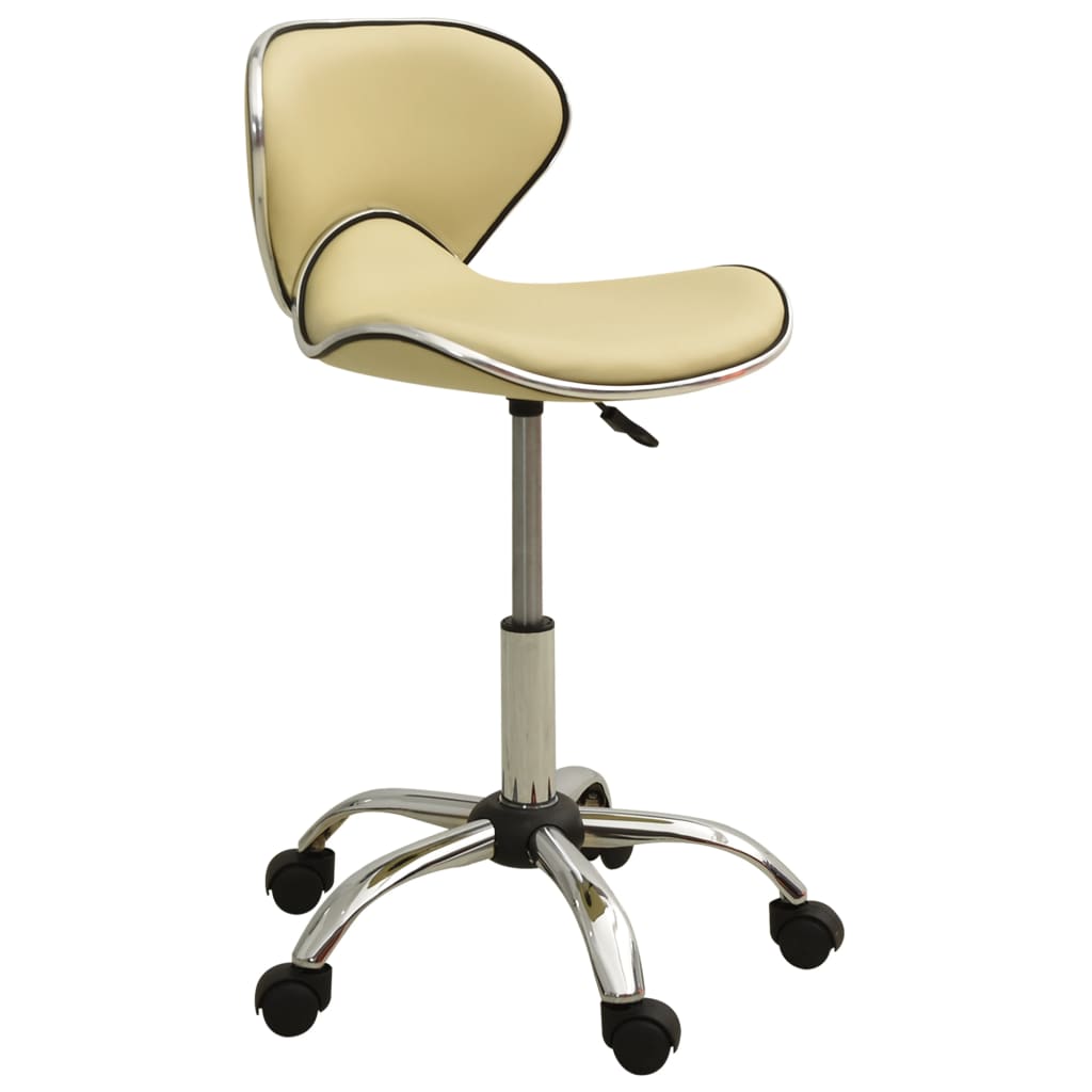 vidaXL Taburete de Salón de Belleza de Cuero Sintético Asiento Trabajo Color Negro,  Gris,  Crema y mas