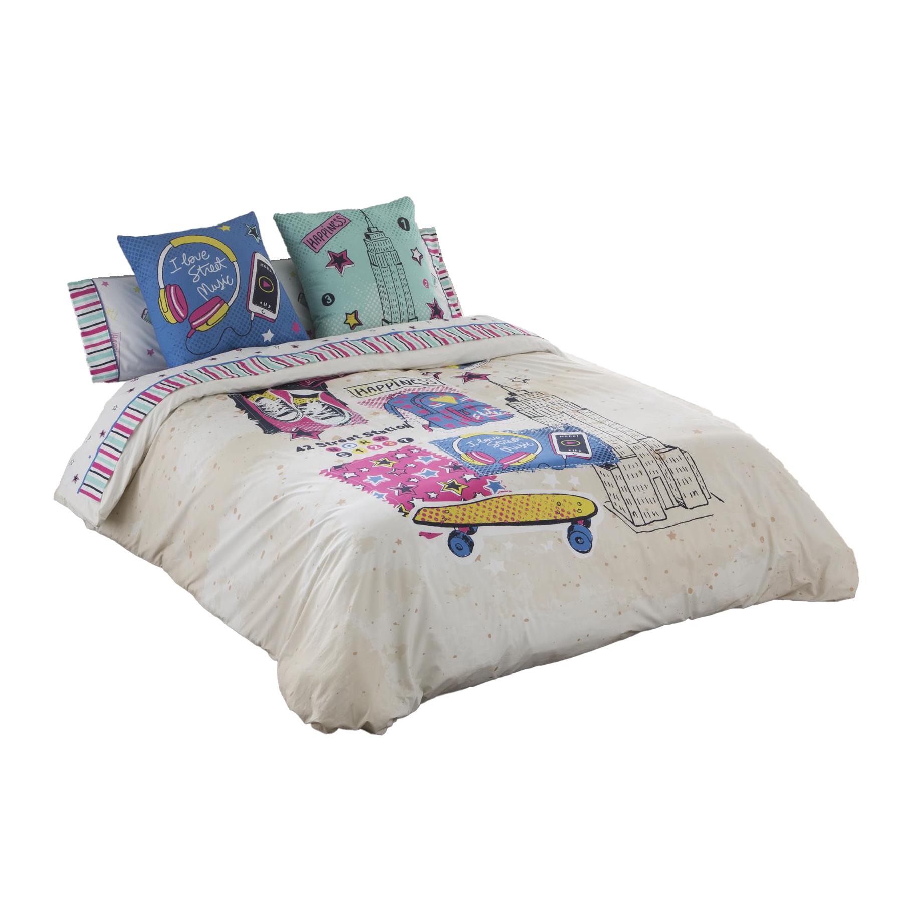 JVR - Funda nórdica juego de 2 piezas modelo CITY - Tejido 100% Algodón - Fabricado en España - Cama 90/105/135/150/160/180