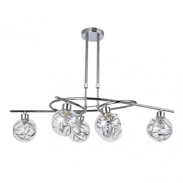 FABRILAMP Lampara de 6 luces modelo VARANASI cromo