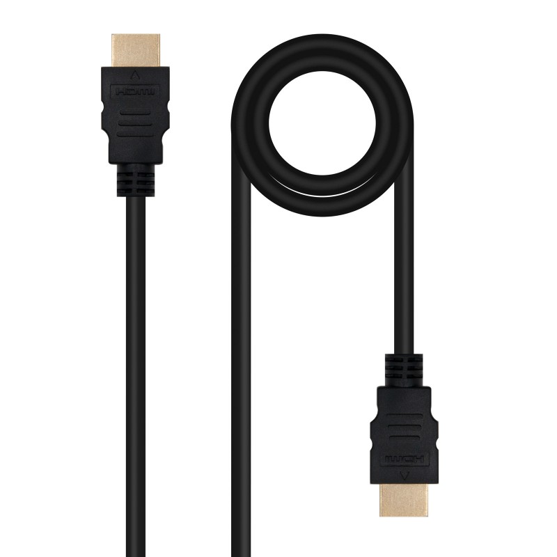 Nanocable - Cable HDMI V2.0 4K@60Hz 18Gbps A/M-A/M, 1 m, Negro 10.15.3801