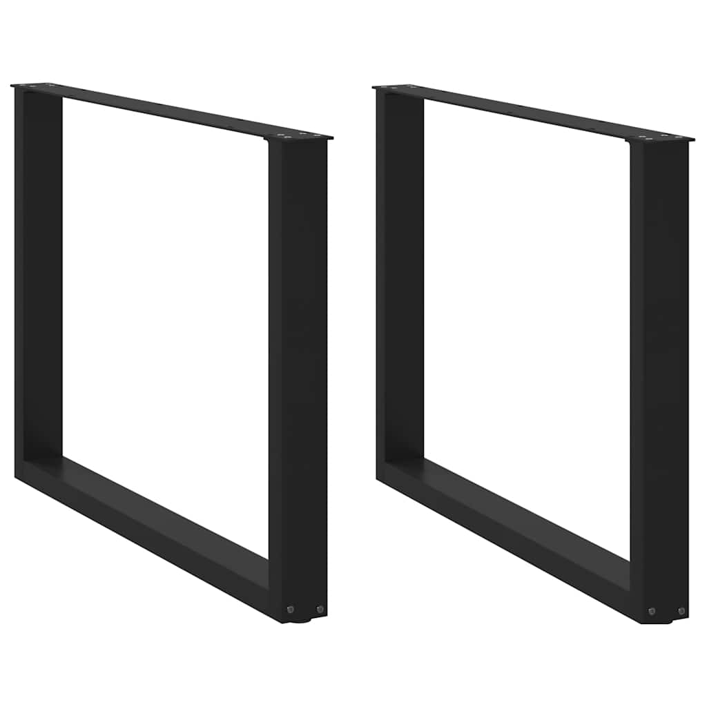 vidaXL Patas para mesa de comedor en forma de U (2 unidades) 100 x (72-73) cm, acero
