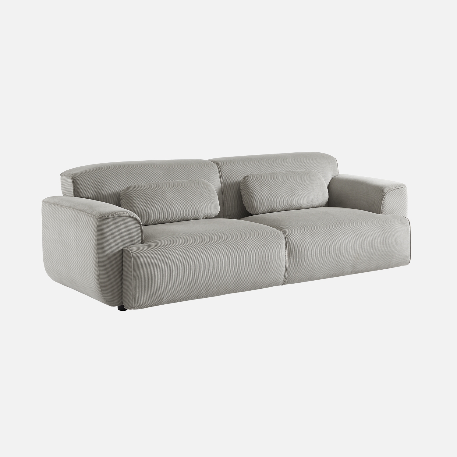 sweeek - Sofá de terciopelo pana fina, 3 plazas , Wallas pana , 230x98x73